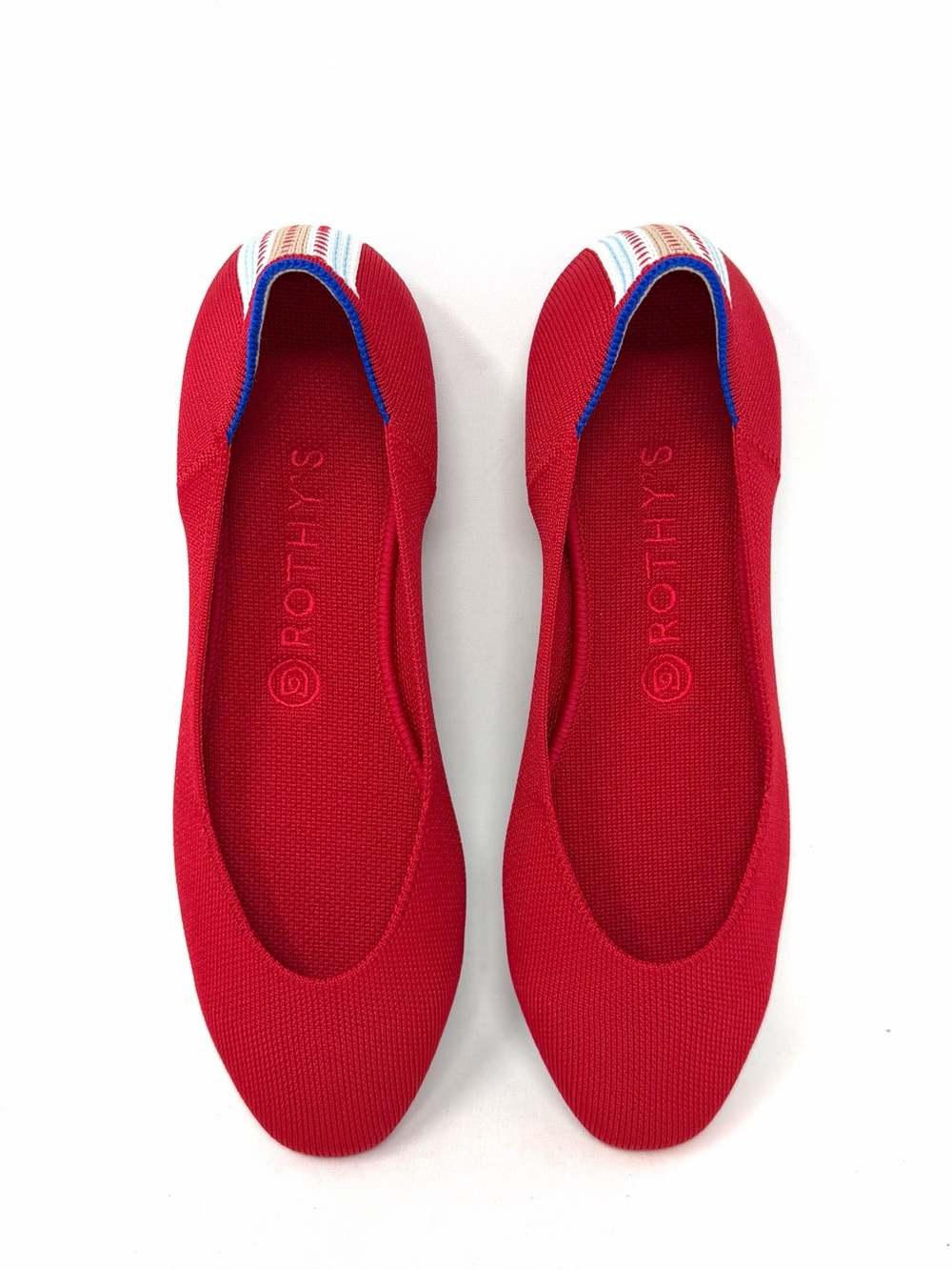 Rothy's the Square in Cardinal Red Flat Shoes US 9.5